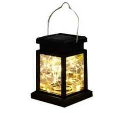 @home Home Garden Decor Solar LED Illuminating Fairy Light Lantern - Gold
