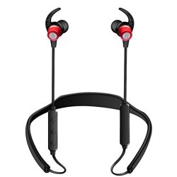 Sunfei Bluetooth Headphones Wireless Sports Earphones Neckband Headset With MIC For Iphone Red