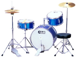 3 Pcs Junior Drum Kit - Metallic Blue