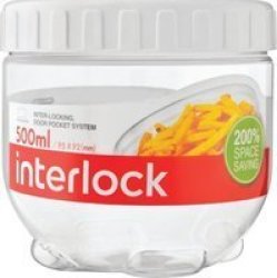Lock & Lock - Container And Interlock Lid - White - 500ML