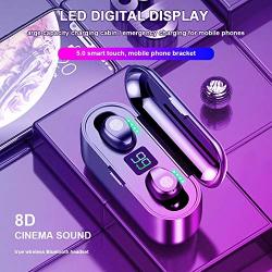 Wireless Stereo Bluetooth F9 5.0 Touch Digital Display Charging Bin MINI Invisible Sports Headphones True Wireless Earbuds Headphones With Deep Bass Stereo Sound Bluetooth