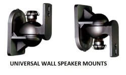 Ez Mounts - 1 Pair Universal Satellite Surround Sound Speaker Mounts Brackets Stands Max Weight 7.5 Lbs - Fits Rear Mounting Speakers Such