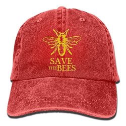 Sjiexz Save The Bees Mens Classic Denim Trucker Hat Holiday Cricket Cap