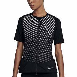 Nike Aeroloft Flash Women's Running Vest Black metallic Silver Medium