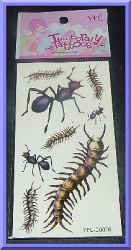 Ants And Centipedes Temporary Tattoos