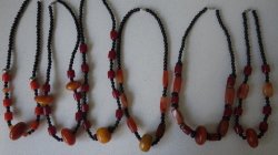 African Amber & Carnelian Necklaces