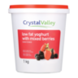 Crystal Valley Low Fat Mixed Berries Yoghurt 1KG