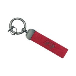 Luxurious Suede Car Keyring For Vw Golf R Red