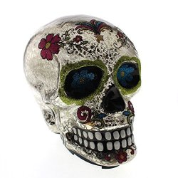 CHRISTMAS And Halloween LED Grinning Skull Decoration Made Of Glass White Color