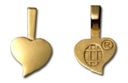 Small 18K Gold Plated Jewelry Heart Bails - 25 Pack