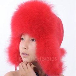 Fur Flower Fur Hat - 4RED XS Customized 48TO50