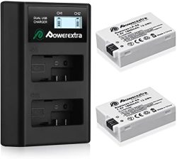Powerextra 2 Pack Canon Lp -E8 Replacement Battery And Dual Lcd Charger Compatible With Canon Rebel T