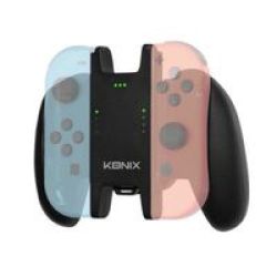 Konix Mythics Play And Charge Controller Grip For Nintendo Switch Joy-con Black
