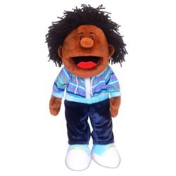 Brown Boy Moving Mouth Hand Puppet