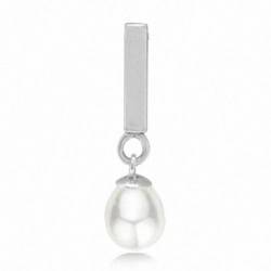 925 Sterling Silver 6mm Cultured White Pearl Pendant