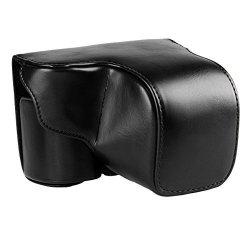 Tarion Protective Detachable Pu Leather Camera Case Bag Cover For Sony A6000 16-50MM Zoom Lens Black