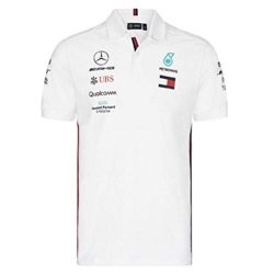 Mercedes AMG Petronas Motorsport 2019 F1 Mens Polo Shirt White M White