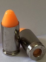10 Metal Action Trainers Orange Dummy Rounds Snap Caps .380 Acp