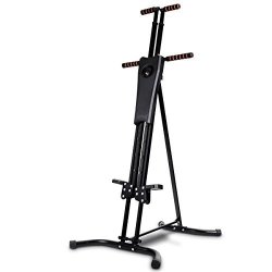 Goplus Vertical Climber Folding Stepper Climbing Exercise Machine W adjustable Height Lcd Display Cardio Climbing System Home Gym