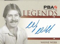 Wayne Webb - "rittenhouse Pba Tenpin Bowling" 2008 - Certified "legends Autograph" Trading Card