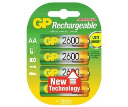 Gp Aa Nimh Rechargeable Batteries - 1.2V 2600 Mah