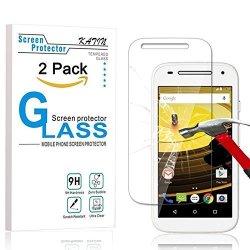 Moto E 2ND Gen Screen Protector - Katin 2-PACK 3D Touch Compatible Premium Tempered Glass For Motorola Moto E 2ND Generation 2015 With Lifetime Replacement Warranty