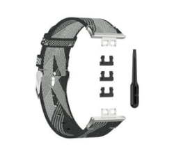 Sporty Woven Nylon Band For Huawei Watch Fit - Grey