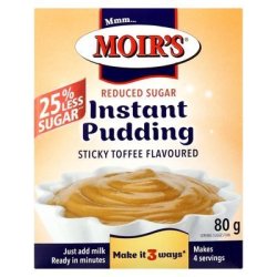 Reduced Sugar Sticky Toffee Flavoured Instant Puddling 80G