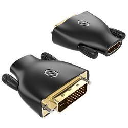 High Speed HDMI To Dvi Adapter - Syncwire 2-PACK Gold Plated Bi-directional Dvi To HDMI Adapter Male To Female Converter For Fire Tv Apple