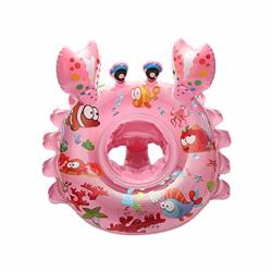 Frjjthchy Cartoon Crab Baby Swimming Ring Durable Kids Floaties Swimming Pool Toys Accessories For Kids Toddlers Of 0-3 Age Pink