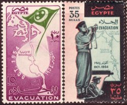 Egypt 1954 Evacuation Of British Troops From Suez Canal Complete Unmounted Mint Set Sg 500-1