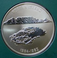 Nelson Mandela Robben Island Silver Proof Commemorative Medal In Green Folder