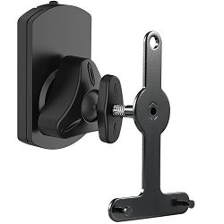Wali Sonos Speaker Wall Mount Brackets For Sonos Play 1 And Play 3 Multiple Adjustments Hold Up To 22LBS SWM001 Black