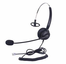 Callez C200A2 Corded Telephone Headset Monaural With Microphone For Avaya Aastra Allworx Adtran Alcatel Lucent Altigen Comdial Digium Gigaset Intertel Mitel Plantronics Mivoice Landline