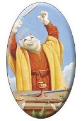 Tarot Of The White Cats The Magician Magnet Poster