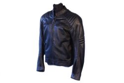 Old School Mens Superbike Buffed Black Leather Jacket