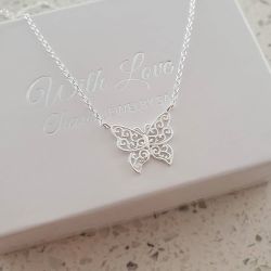 A99-C37274 - 925 Sterling Silver Butterfly Necklace