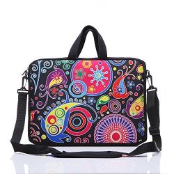 17-INCH To 17.3-INCH Laptop Shoulder Sleeve Messenger Bag Case With Handles And Extra Side Pocket For 16" 16.5" 17" 17.3" Notebook macbook ultrabook chromebook Classic Colorful