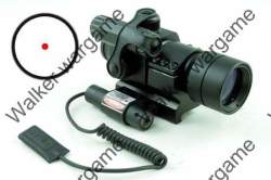 A Style 1x30mm Reflex Red & Green Dot Scope With Red Laser & Pressure Pad