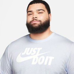 Nike Men's Sportswear Jdi Short Sleeve T-Shirt - Football Grey