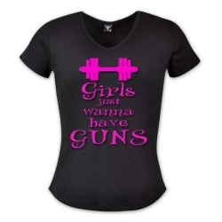 Girls Just Wanna Have Guns - Hers Vneck Clothing