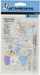 Hampton Art SC0678 Art Impressions People Clear Rubber Stamps 4" X 6" Got Style Clear