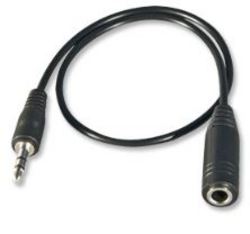 Lindy 2.5mm Male To 3.5mm Female Stereo Cable - 0.2m