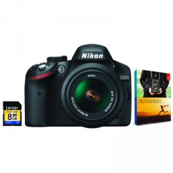 Nikon D3200 Body + 18-55 Dx+8gb+adobe