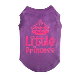 Dog T-Shirt Little Princess Purple Extra-small