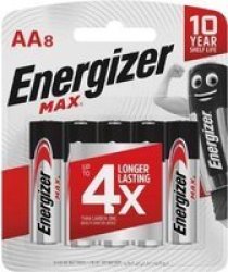Max Energizer Alkaline Aa 8 Pack Batteries
