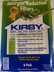 Kirby Vacuum Cleaner Disposable Cloth Paper Bags White Hepa Bags 6 Pack Universal Style Fits All Kirby Models