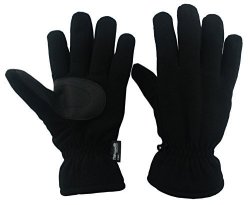 Outray Men's Thinsulate Fleece Keep Warm Gloves 4423C4 Anti Slip Black