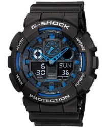 Casio Mens GA-100-1A2DR G-shock Anadigital Watch