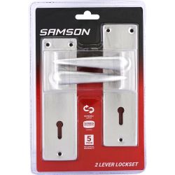 Samson Lock Set Key 2L Sabs 6" Handle Silver